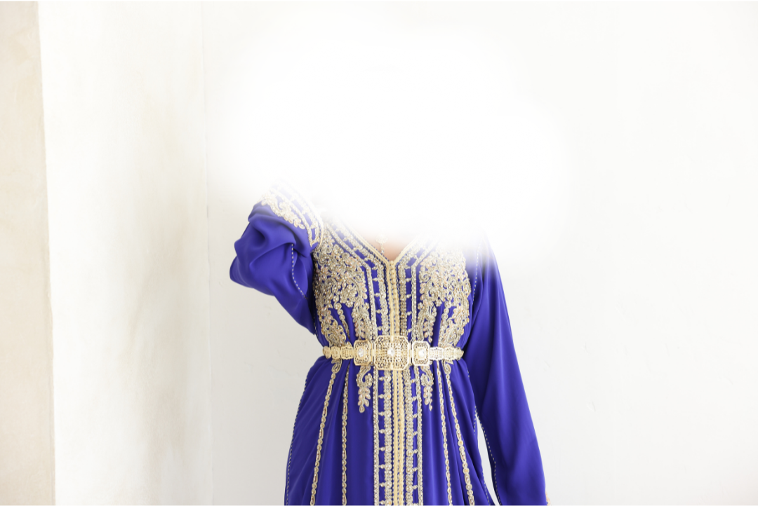 Blue & gold kaftan
