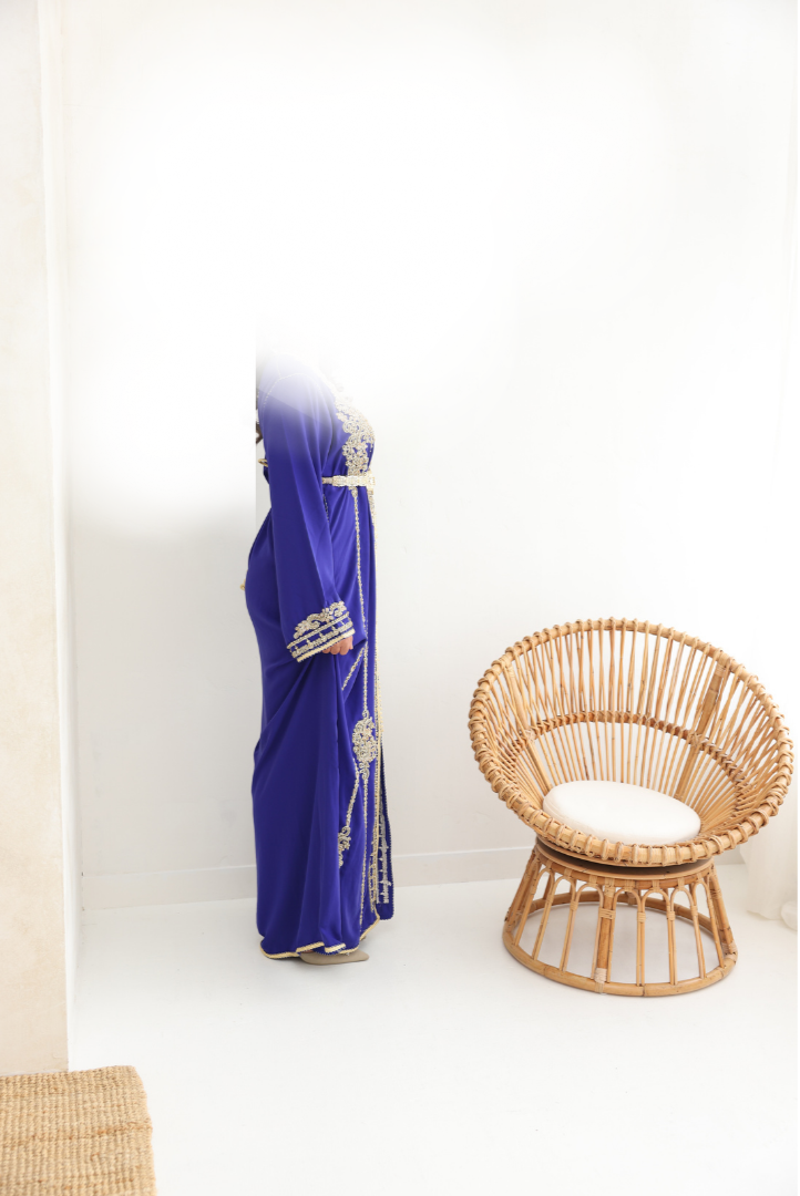 Blue & gold kaftan